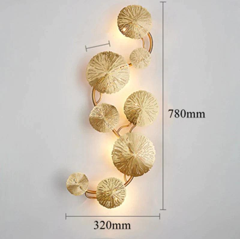 Arandela em metal Lotus - 08 Lâmpadas - Casa Rezende