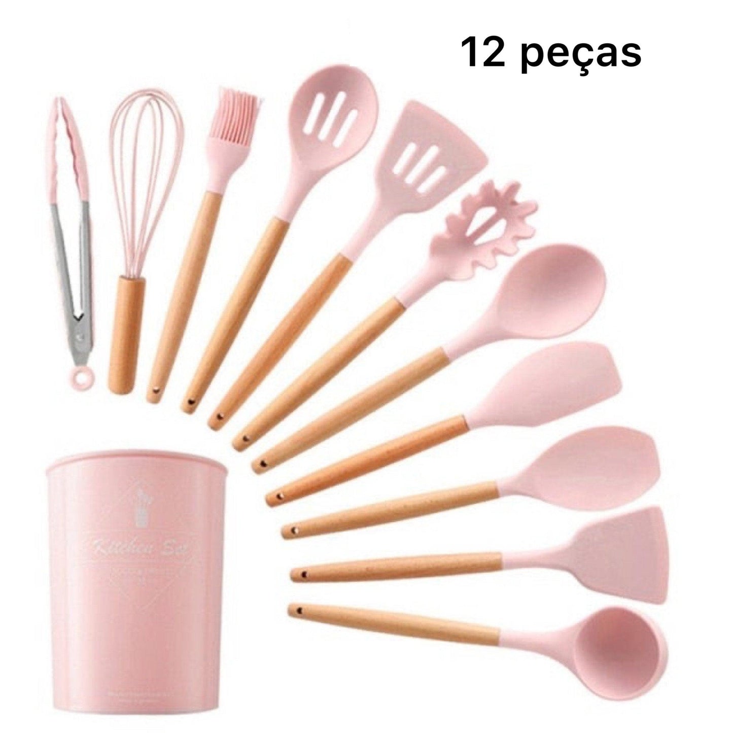 Conjunto de Utensílios Silicone KitchenGlow - Casa Rezende