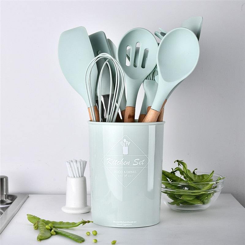 Conjunto de Utensílios Silicone KitchenGlow - Casa Rezende