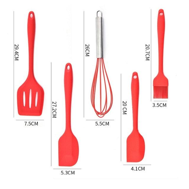 Conjunto de Utensílios Silicone KitchenGlow - Casa Rezende