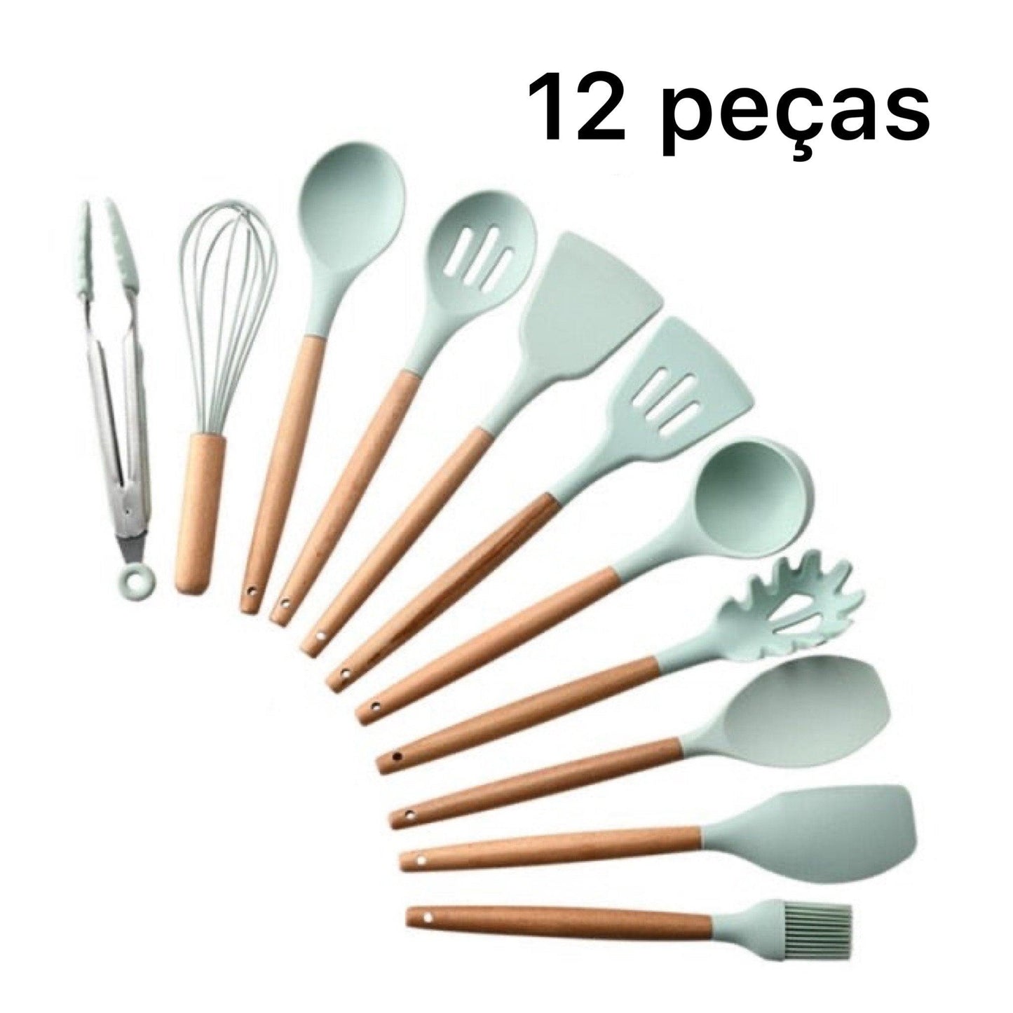 Conjunto de Utensílios Silicone KitchenGlow - Casa Rezende