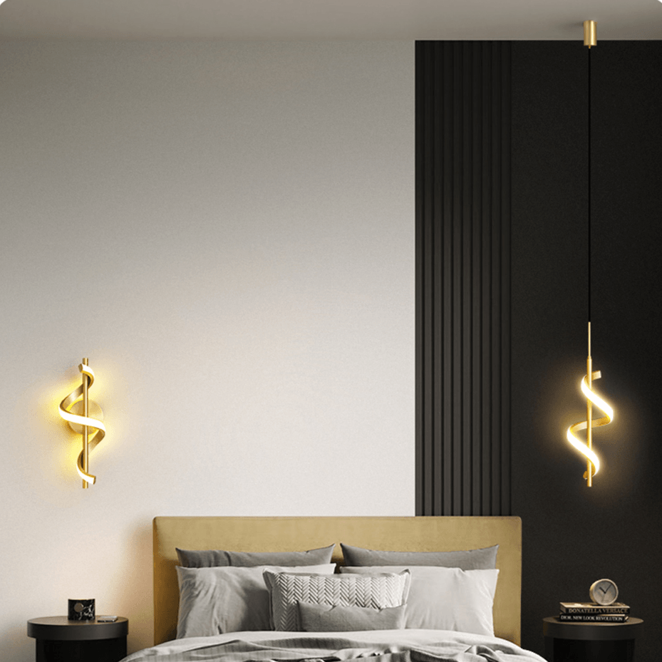 Pendentes & Arandelas Curvas em led - design moderno - Casa Rezende