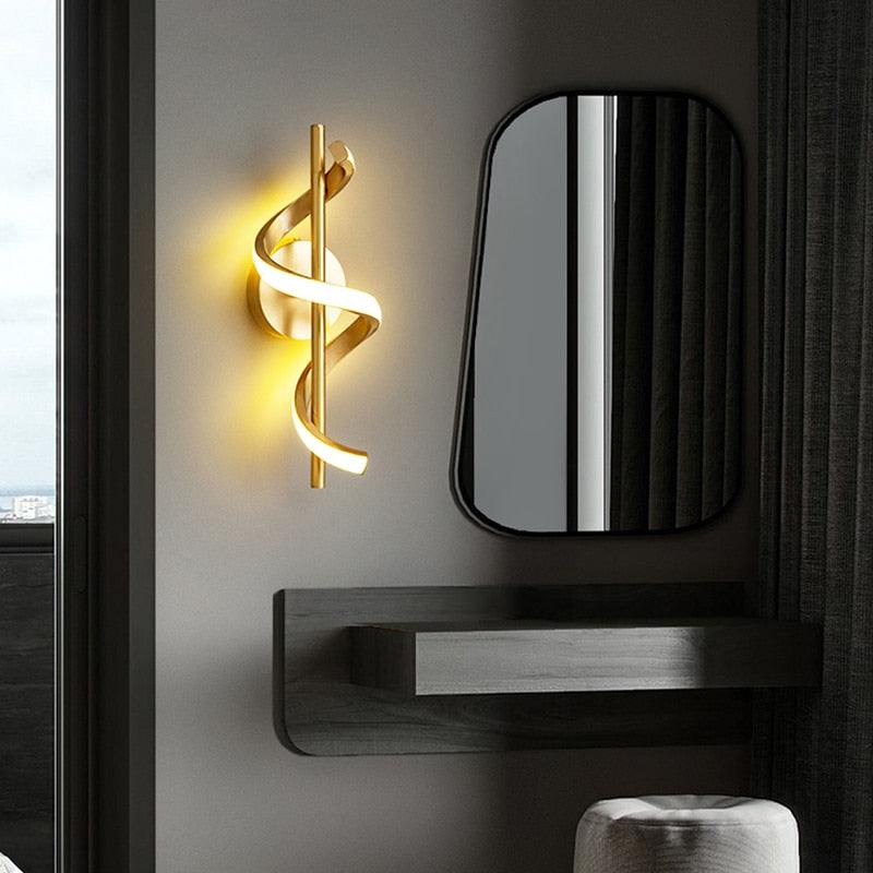 Pendentes & Arandelas Curvas em led - design moderno - Casa Rezende