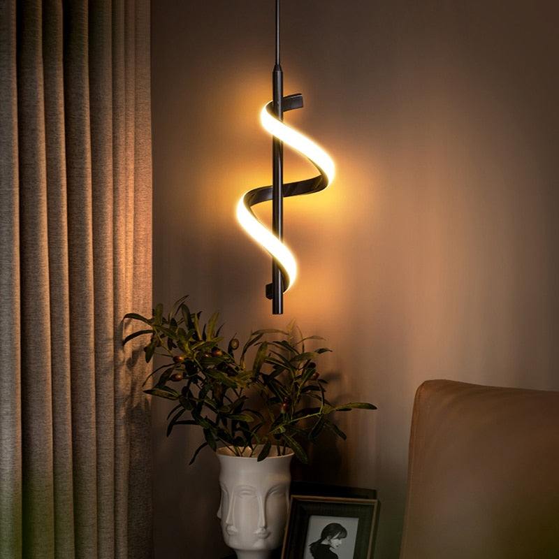 Pendentes & Arandelas Curvas em led - design moderno - Casa Rezende