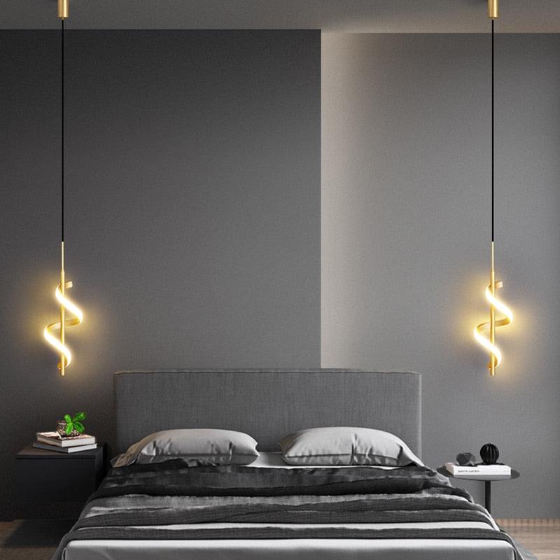Pendentes & Arandelas Curvas em led - design moderno - Casa Rezende