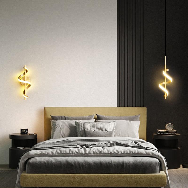 Pendentes & Arandelas Curvas em led - design moderno - Casa Rezende