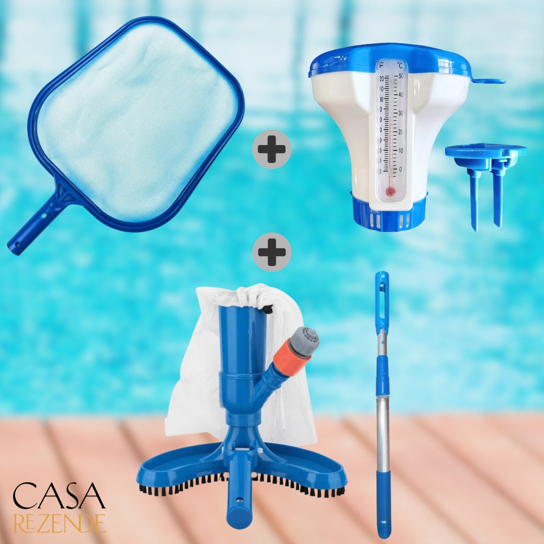 Aspirador de Piscina a Vácuo Zende COMPLETO 1