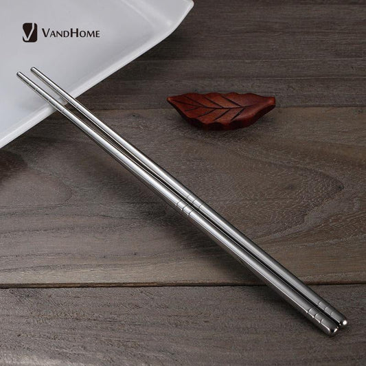 Kit 5 Pares Hashi Aço Inox Cozinha Oriental Sushi Reutilizáveis - Casa Rezende