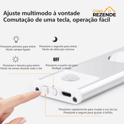 Lâmpadas LED Com Sensor De Movimento Inteligente Zende™ - Casa Rezende