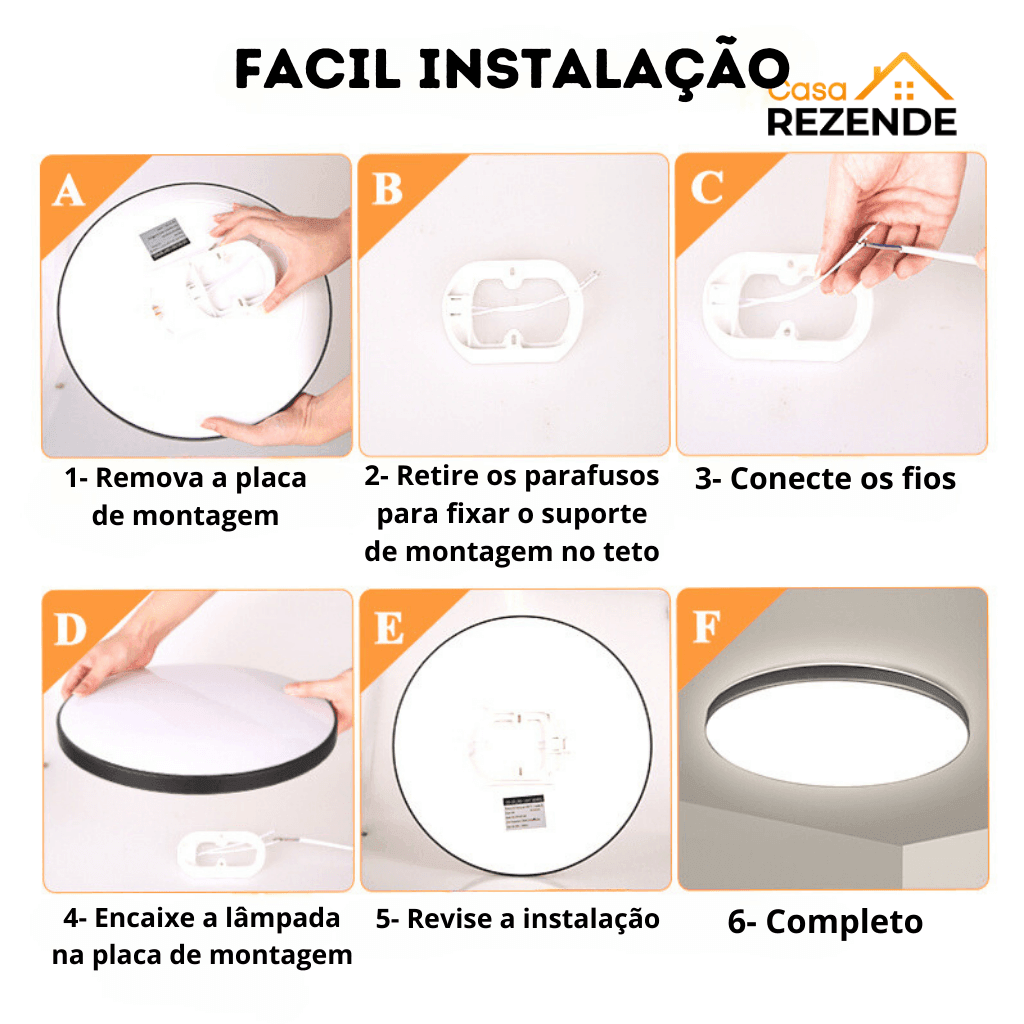 Luminária de Teto Elegance Circular - Casa Rezende