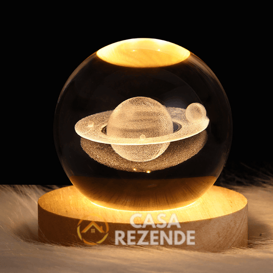 Luminária Decorativa Espacial 3D - Crystal Space Lamp - Casa Rezende