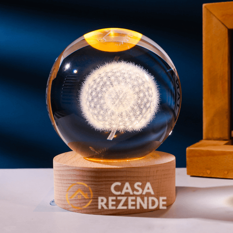 Luminária Decorativa Espacial 3D - Crystal Space Lamp - Casa Rezende