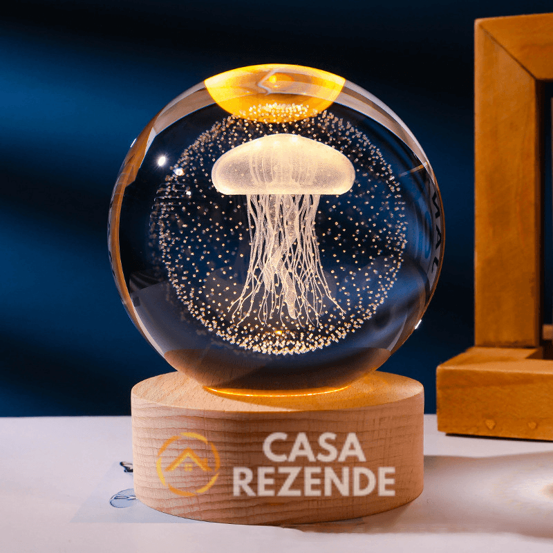 Luminária Decorativa Espacial 3D - Crystal Space Lamp - Casa Rezende