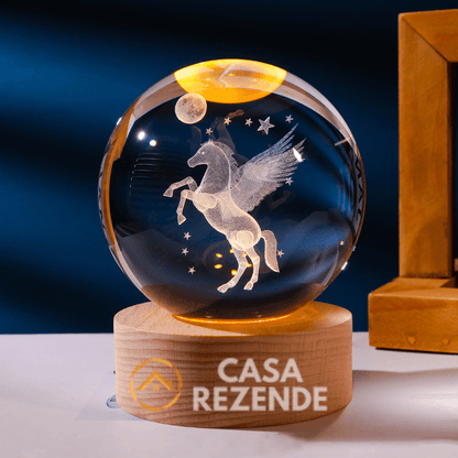 Luminária Decorativa Espacial 3D - Crystal Space Lamp - Casa Rezende