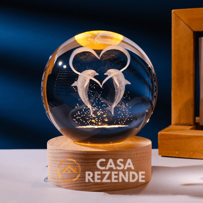 Luminária Decorativa Espacial 3D - Crystal Space Lamp - Casa Rezende