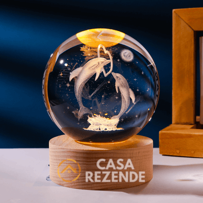 Luminária Decorativa Espacial 3D - Crystal Space Lamp - Casa Rezende