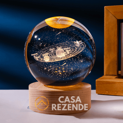 Luminária Decorativa Espacial 3D - Crystal Space Lamp - Casa Rezende