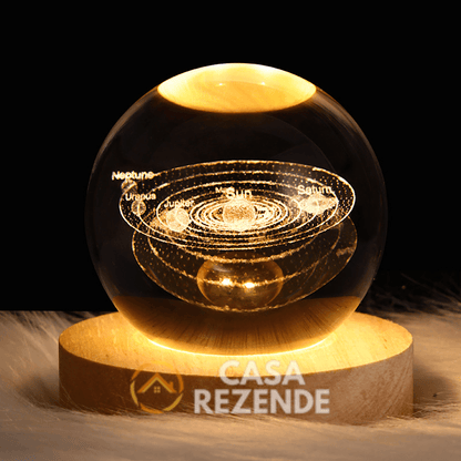 Luminária Decorativa Espacial 3D - Crystal Space Lamp - Casa Rezende