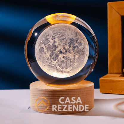 Luminária Decorativa Espacial 3D - Crystal Space Lamp - Casa Rezende