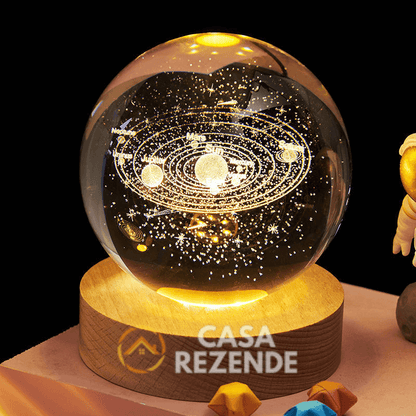 Luminária Decorativa Espacial 3D - Crystal Space Lamp - Casa Rezende