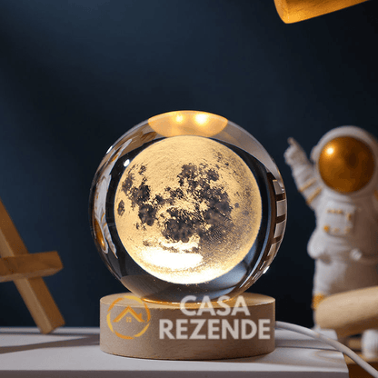 Luminária Decorativa Espacial 3D - Crystal Space Lamp - Casa Rezende