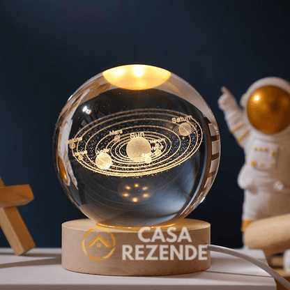 Luminária Decorativa Espacial 3D - Crystal Space Lamp - Casa Rezende