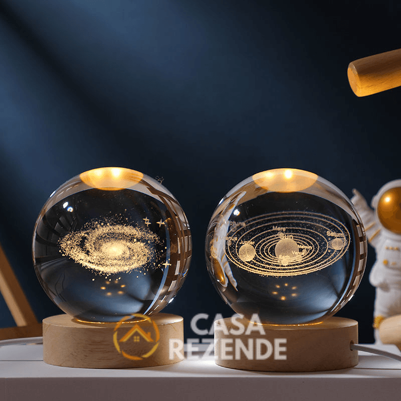 Luminária Decorativa Espacial 3D - Crystal Space Lamp - Casa Rezende