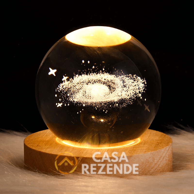 Luminária Decorativa Espacial 3D - Crystal Space Lamp - Casa Rezende