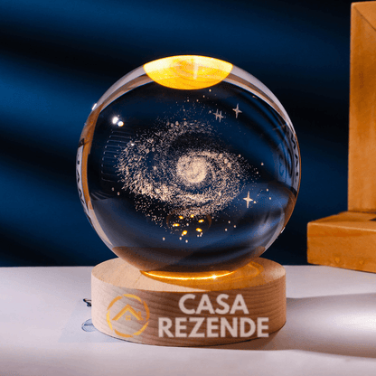 Luminária Decorativa Espacial 3D - Crystal Space Lamp - Casa Rezende