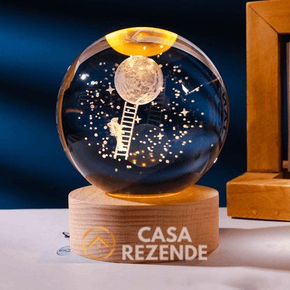 Luminária Decorativa Espacial 3D - Crystal Space Lamp - Casa Rezende