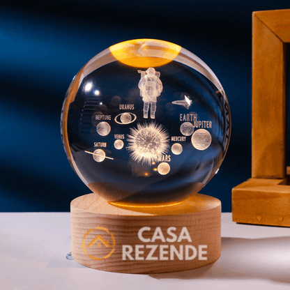 Luminária Decorativa Espacial 3D - Crystal Space Lamp - Casa Rezende