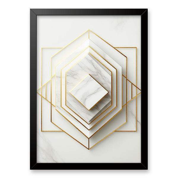 Quadro Caleidoscópio Dourado - Casa Rezende