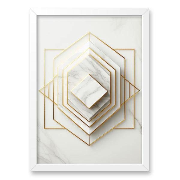 Quadro Caleidoscópio Dourado - Casa Rezende