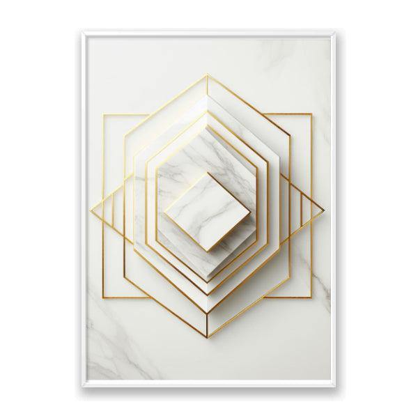 Quadro Caleidoscópio Dourado - Casa Rezende