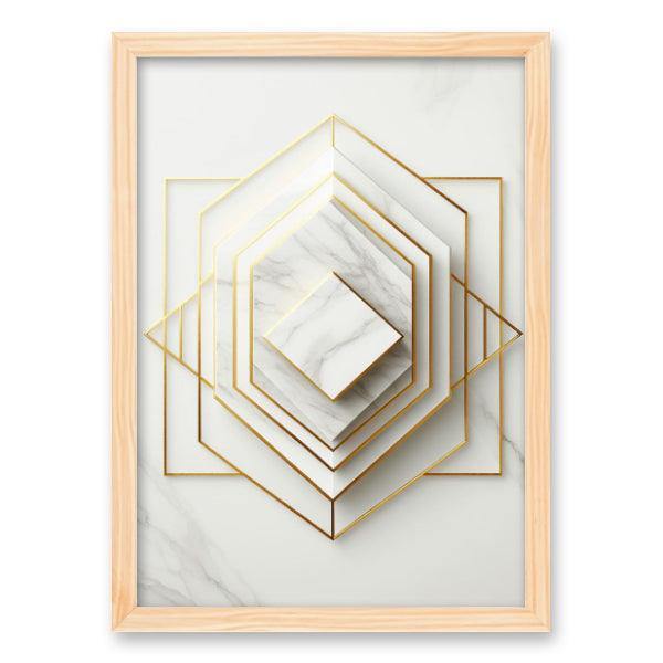 Quadro Caleidoscópio Dourado - Casa Rezende