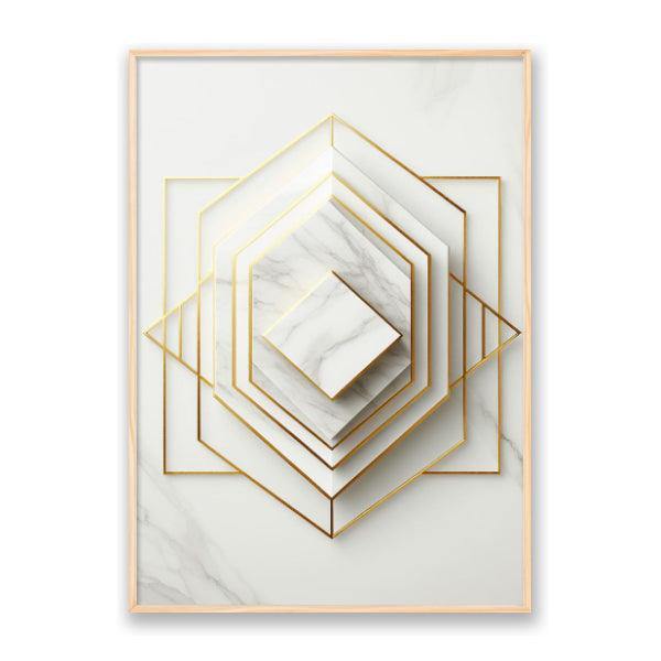 Quadro Caleidoscópio Dourado - Casa Rezende