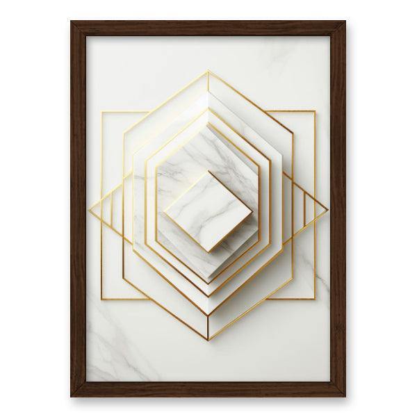 Quadro Caleidoscópio Dourado - Casa Rezende