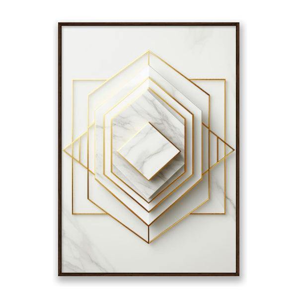 Quadro Caleidoscópio Dourado - Casa Rezende